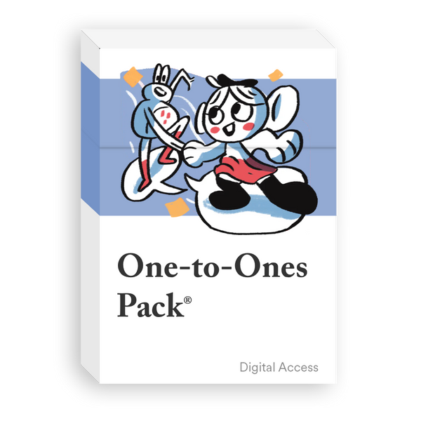 One-to-Ones Pack box with cartoon characters and Digital Access label