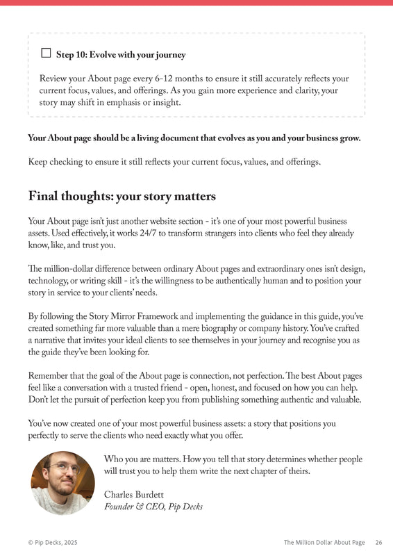 The Million Dollar About Page