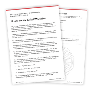One-to-One Kickoff Worksheet